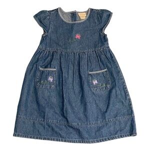 Vintage J Khaki Kids Denim Dress Size 5